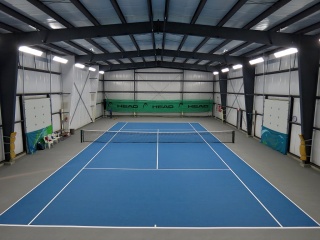 Centre Court indoor tennis facility on Salt Spring Island, BC